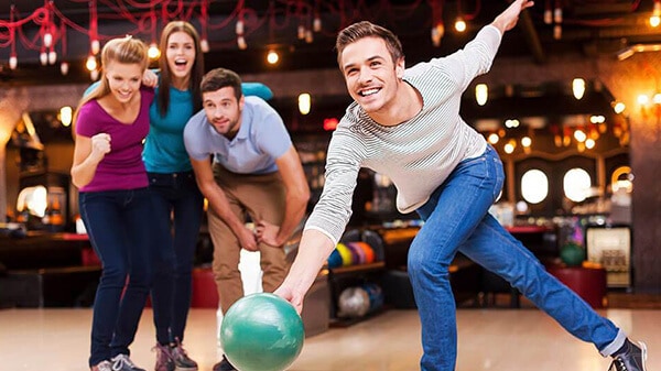 bowling with friends